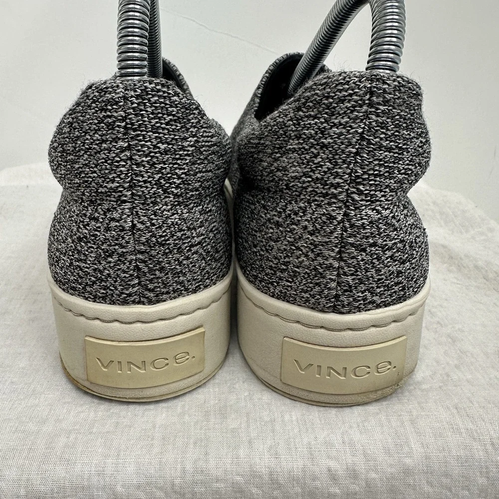 VINCE Walsh Knit Slip-on Sneakers Women's 8 M Gray White‎ Loafers Shoes Platform